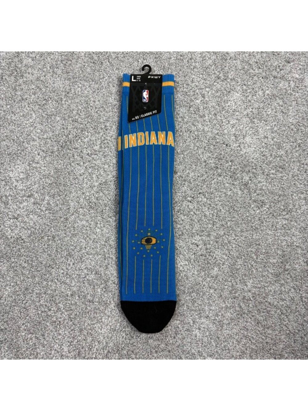 PKWY NBA Crew Socks Indiana Pacers Large 6-12 Classic Fit New